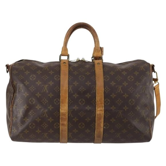 LOUIS VUITTON Monogram Keepall Bandouliere 45 Boston Bag M41418 LV Auth 135131 - Picture 3 of 16